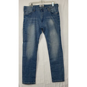 Springfield Jeans & Twills Slim-W38 Fine Menswear Distressed Light Wash